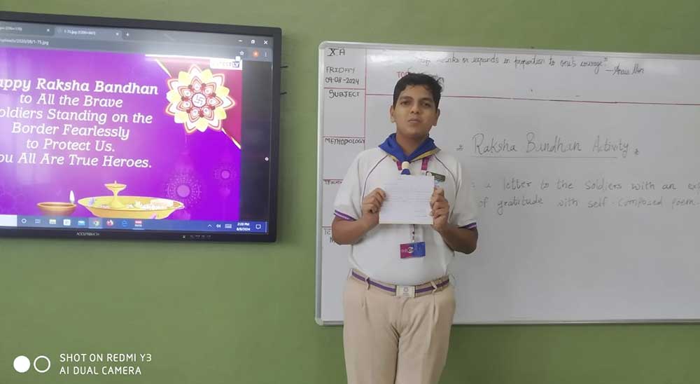 Raksha bandhan Activity - Self Composed Poem - Grade X